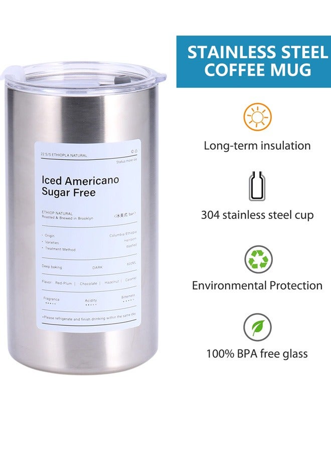 oldlaiben 12oz Stainless Steel Coffee Mug with Lid, Stainless Steel Vacuum Insulated Water Coffee Tumbler, Travel Mug Thermal Cup for Home Outdoor（White） - Image 3