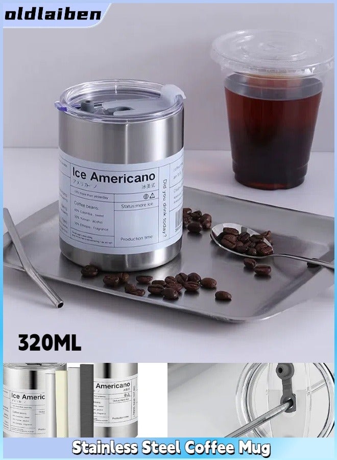 oldlaiben 12oz Stainless Steel Coffee Mug with Lid, Stainless Steel Vacuum Insulated Water Coffee Tumbler, Travel Mug Thermal Cup for Home Outdoor（White） - Image 1