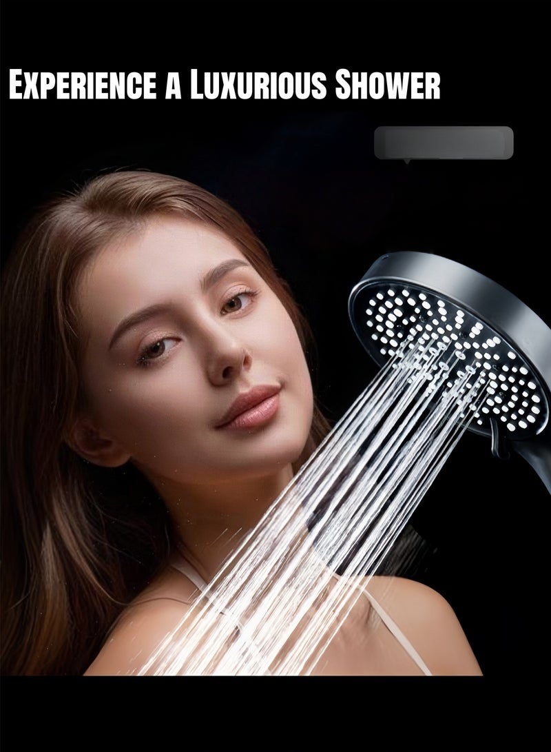 High Pressure Shower Head with 6 Spray Modes, 125mm Large Shower Head Panel - Built-in Shower Filter Effectively Removes Impurities, Rust, and Sand, Ideal for Skincare and Hair Care Bathroom Accessories. Advanced Shower Filtration Shower Filter for Pure Water Experience - Image 2