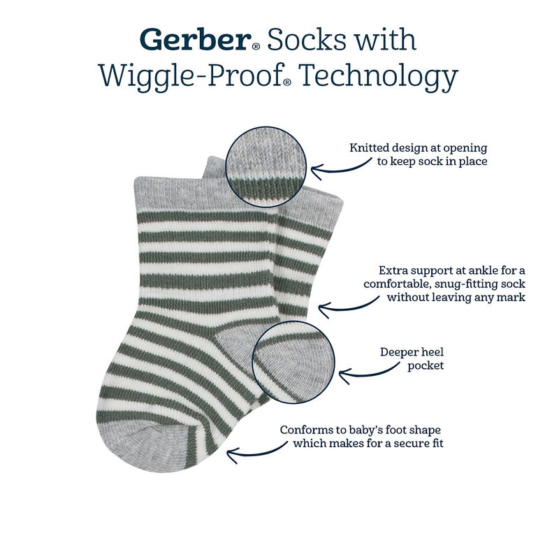Gerber Gerber Baby 6-Pair Sock, White, 0-3 Months  - Image 5