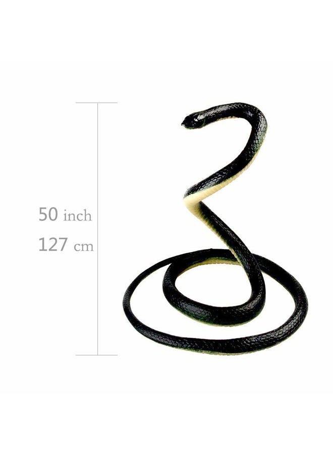 Nakimo Realistic Rubber Fake Snake Toy 50 Inch Mamba for Garden Props and Practical Joke - Image 2