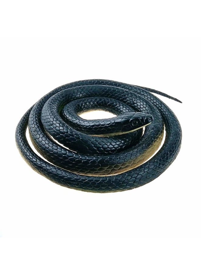 Nakimo Realistic Rubber Fake Snake Toy 50 Inch Mamba for Garden Props and Practical Joke - Image 1