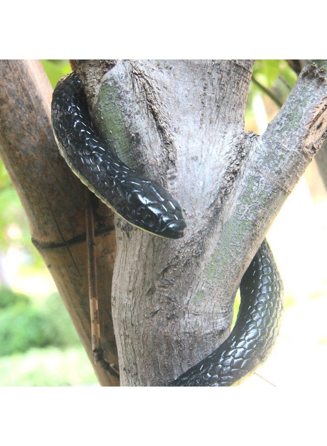 Nakimo Realistic Rubber Fake Snake Toy 50 Inch Mamba for Garden Props and Practical Joke - Image 5