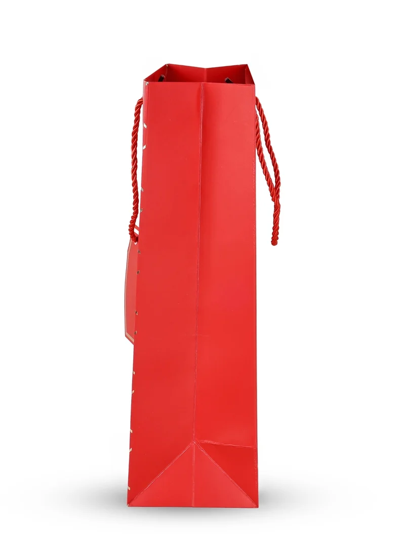 Share the Love Luxury Red Paper Gift Bag – Large Size with Foil Design, Premium Quality Present Bag with Handles, Perfect for Birthday, Wedding, Anniversary & Special Occasions
