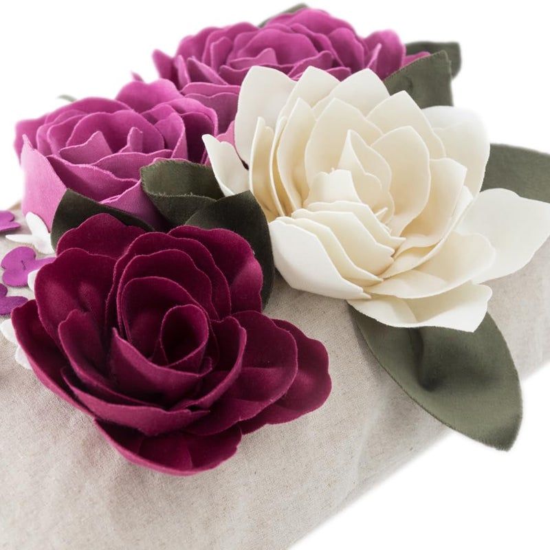 Kingrose 3D مصنوعة يدويًا لهجة زخرفية رمي وسادة وسادة ناع - Image 3