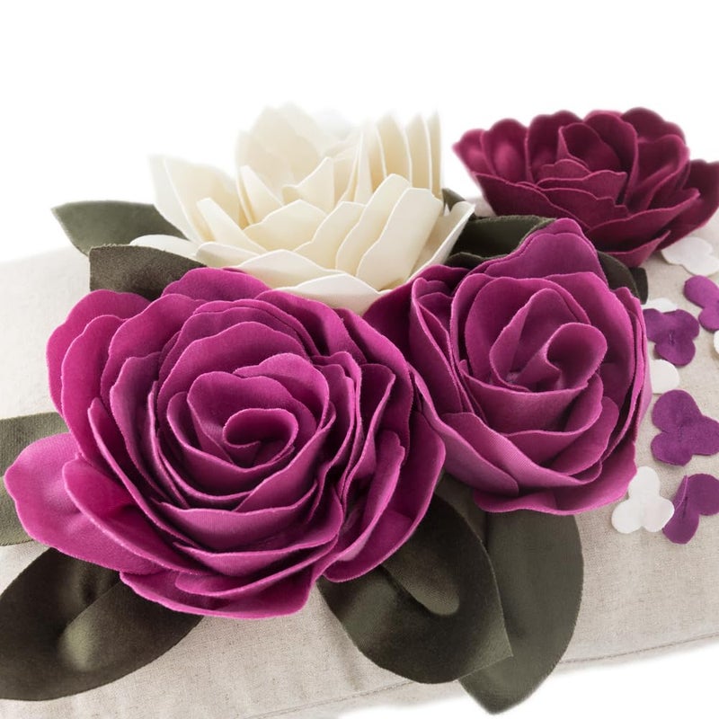 Kingrose 3D مصنوعة يدويًا لهجة زخرفية رمي وسادة وسادة ناع - Image 2