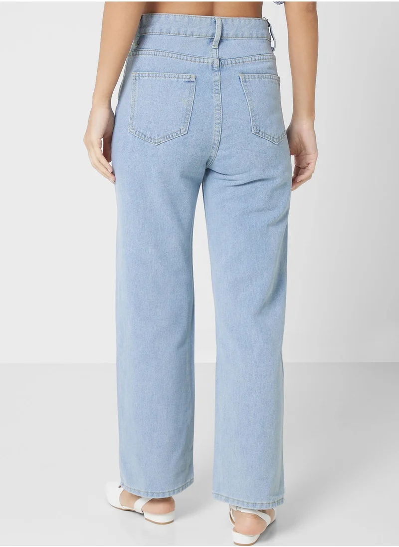 Ginger High Waist Straight Fit Jeans