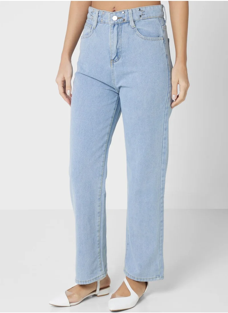 Ginger High Waist Straight Fit Jeans