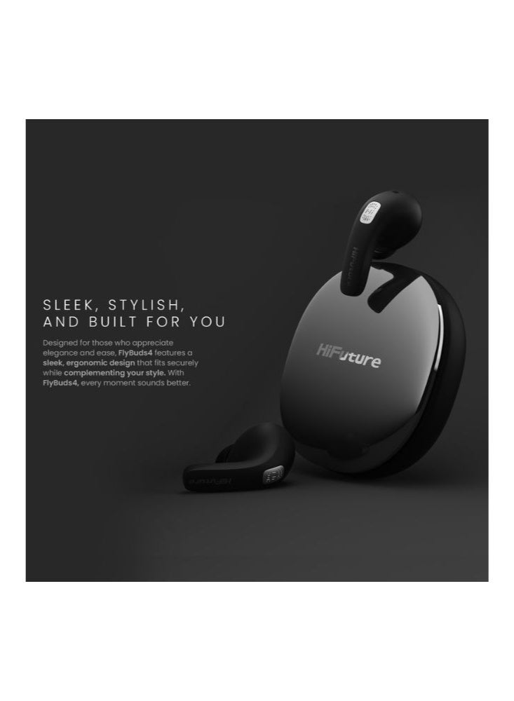 HiFuture FlyBuds4 True Wireless Earbuds with 40dB Active Noise Cancellation, 30h Playtime, Bluetooth 5.3, 4-Mic ENC for Clear Calls, Fast Charging, IPX5 Waterproof, Ergonomic Fit, Pink - Image 5