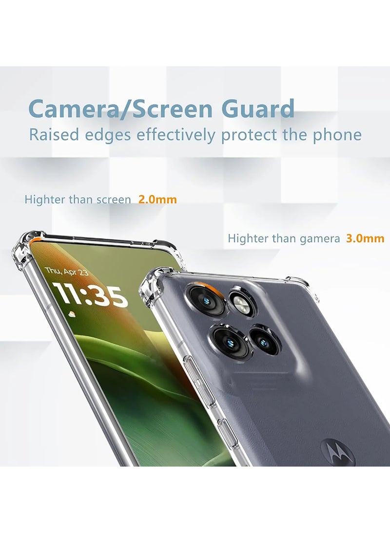 Arabest Shockproof Silicone Case for Motorola Edge 60 Fusion with Transparent Design, Protects Against Drops and Scratches, Features Shock-Absorbing Corners. - Image 2