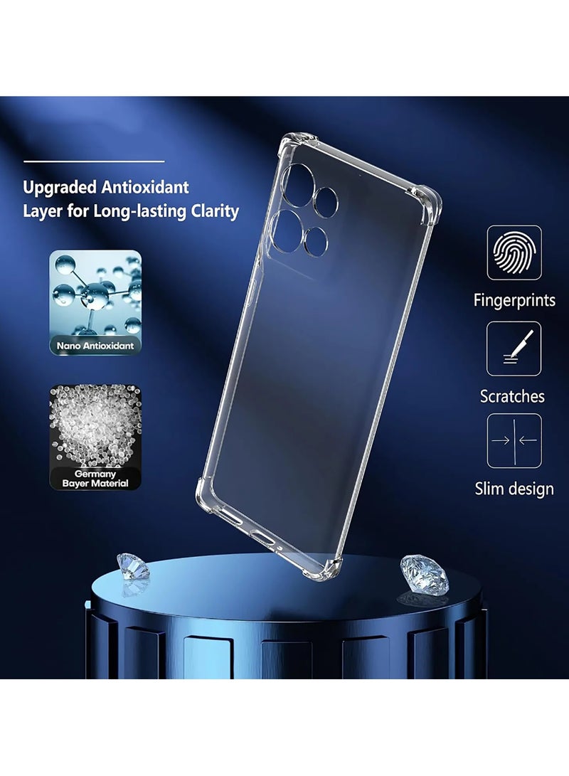 Arabest Shockproof Silicone Case for Motorola Edge 60 Fusion with Transparent Design, Protects Against Drops and Scratches, Features Shock-Absorbing Corners. - Image 5