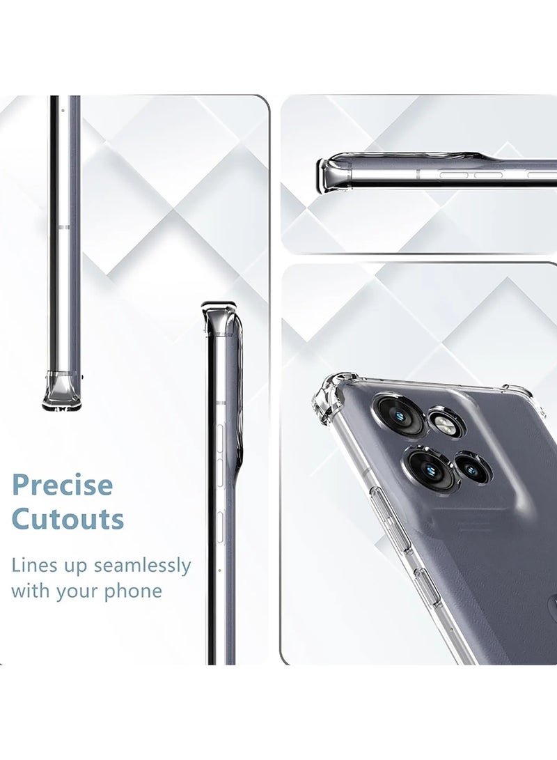 Arabest Shockproof Silicone Case for Motorola Edge 60 Fusion with Transparent Design, Protects Against Drops and Scratches, Features Shock-Absorbing Corners. - Image 4