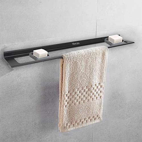 MERCATO Ferrara Single Towel BAR Black MATT/Aluminum MR-511061-BK - Image 2