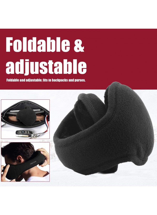 Metog Ear Warmer By Metog Gift Box Ear muffs Foldable Polar Fleece Earmuffs Black,One Size - Image 4