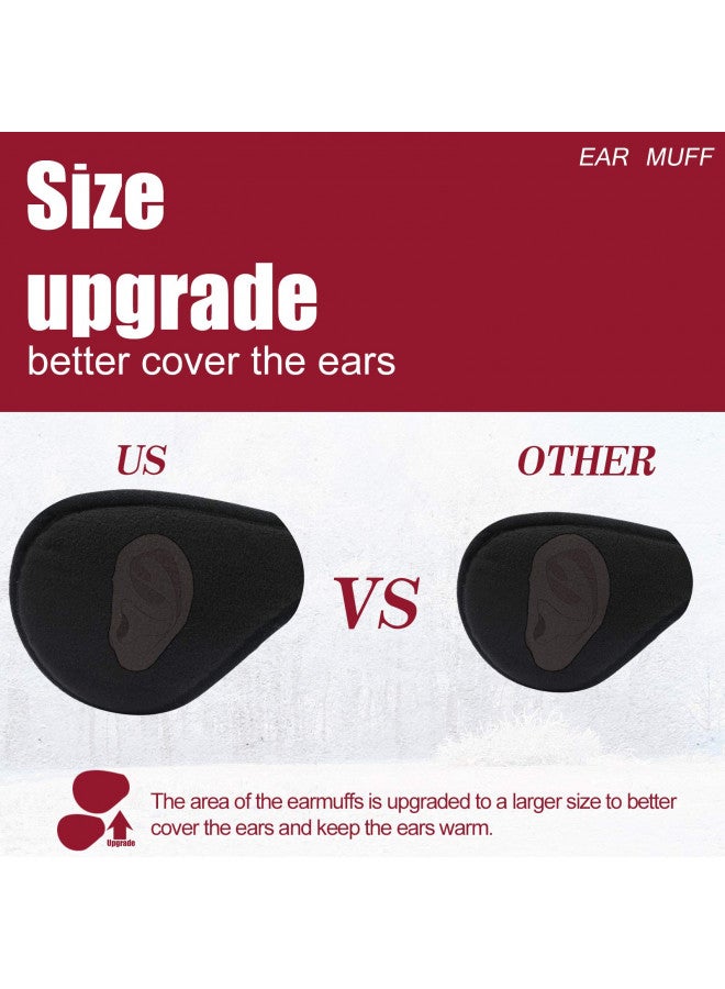 Metog Ear Warmer By Metog Gift Box Ear muffs Foldable Polar Fleece Earmuffs Black,One Size - Image 2