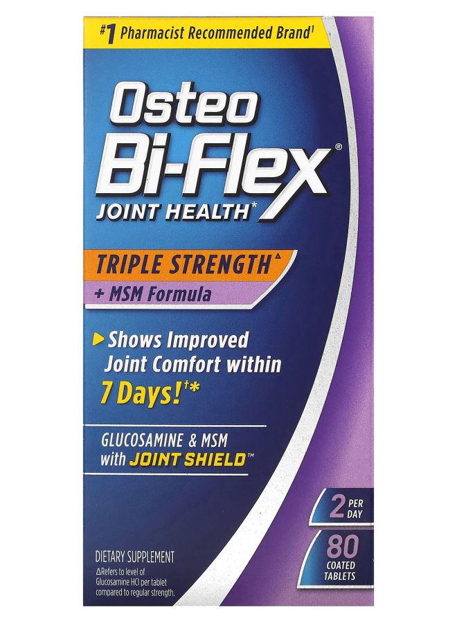 Joint Health Triple Strength + MSM Formula 80 Coated Tablets