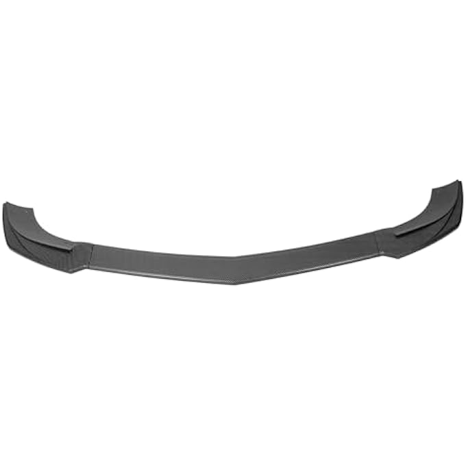 Eujgoov 3PCs Front Bumper Lip Spoiler Scratch Bumper Lip Chin Splitter Kit for C Class W204 2011-2014 (Carbon Fiber Style) - Image 1