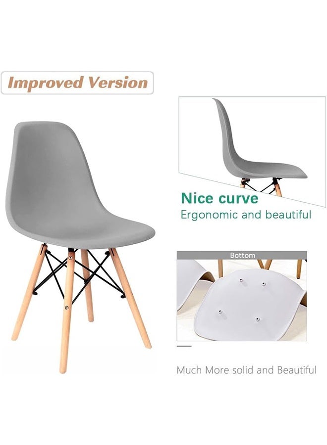 Generic Eames Style Chair with Walnut Wood Legs Eiffel Dining Room Chair - Lounge Chair Without Arms Chair  - Image 3