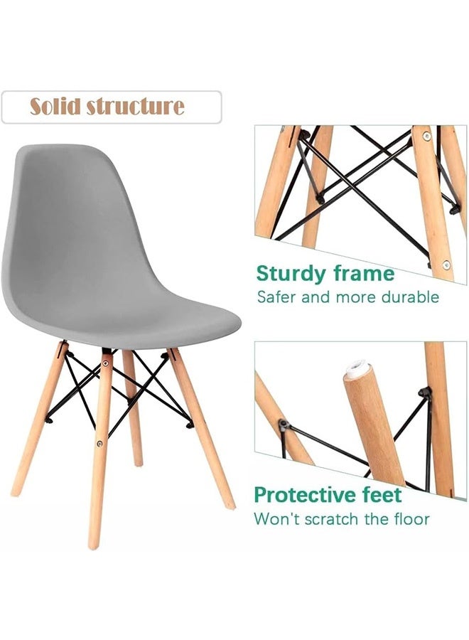 Generic Eames Style Chair with Walnut Wood Legs Eiffel Dining Room Chair - Lounge Chair Without Arms Chair  - Image 4