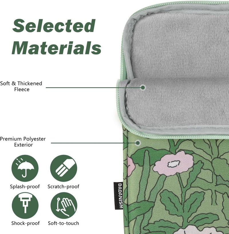 Dadanism 6-7 Inch Universal Padded Sleeve for 7" Colorsoft Signature Edition eReader 2024 and 6" eReader Book, Protective Sleeve Pouch Bag Carrying Case for Kobo E-Reader, Papaver Rhoeas - Image 3
