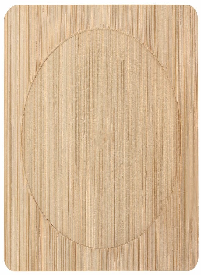 PINGEUI 60 Pack 3.7 x 3.7 inches Square Bamboo Coasters, Natural Wooden Drink Coasters, Decor Square Succulent Bamboo Tray Saucer for Outdoor and Indoor - Image 3