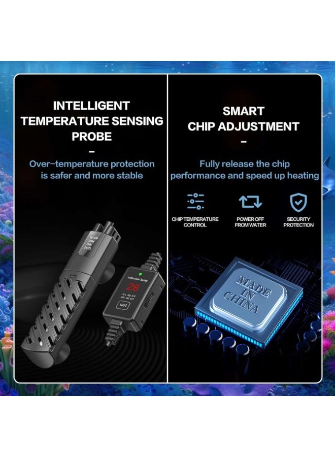 Aquarium Heater, 100W with LCD Display with Over-Temperature Protection, External Temp Controller Auto Thermostat Heater for Saltwater Freshwater - Image 5