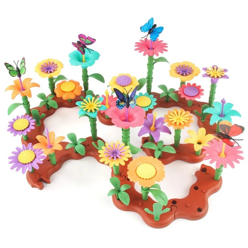 Y&D New Construction DIY Block Set: Flower Garden Building Toys for Kids & Toddlers - STEM Educational Stacking Fun! - Image 5