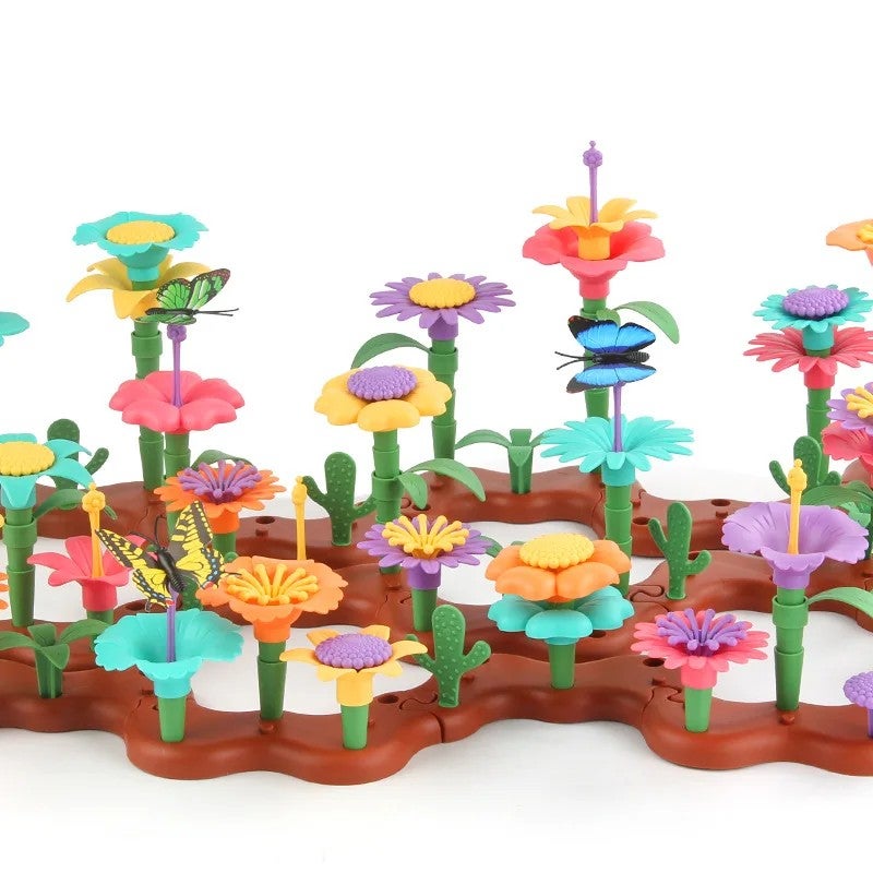 Y&D New Construction DIY Block Set: Flower Garden Building Toys for Kids & Toddlers - STEM Educational Stacking Fun! - Image 4