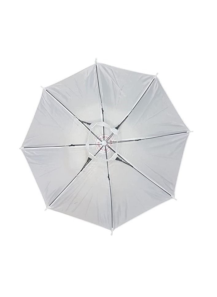 Foldable Nylon Fabric Head Umbrella Hat Fishing Camping Headwear For Outdoor Activities And Sunlight UV Protection Hands Free Elastic Waterproof Folding Headband Cap - Image 2