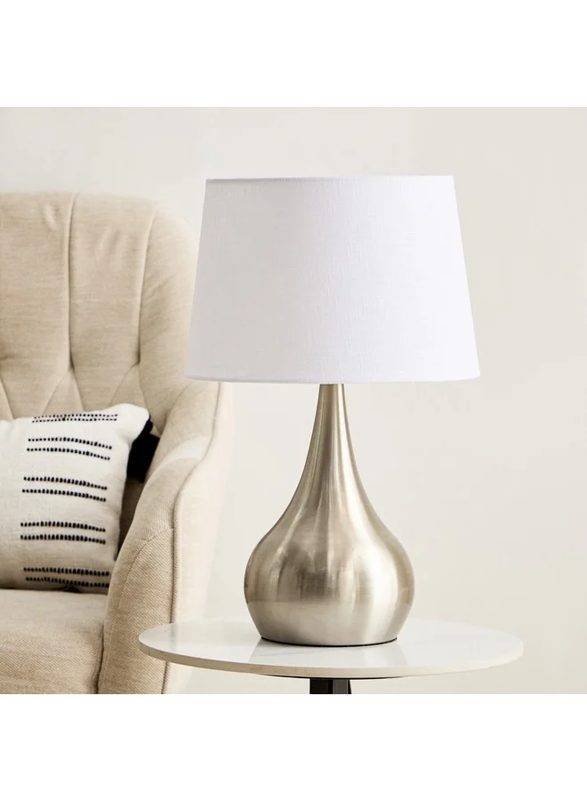 Home Box Antark Metal Table Lamp with Linen Shade 30 x 48 x 30 cm