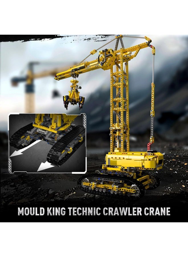 mould king Crawler Crane Advanced Building Kit For Adults, Moc Mobile Crane Heavy-Duty Truck Sets To Build, App Control Large Engineering Vehicles, Construction Model Toy For Youth (1731 Pcs)  - Image 2