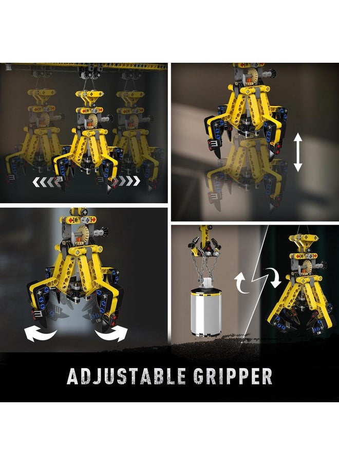 mould king Crawler Crane Advanced Building Kit For Adults, Moc Mobile Crane Heavy-Duty Truck Sets To Build, App Control Large Engineering Vehicles, Construction Model Toy For Youth (1731 Pcs)  - Image 3