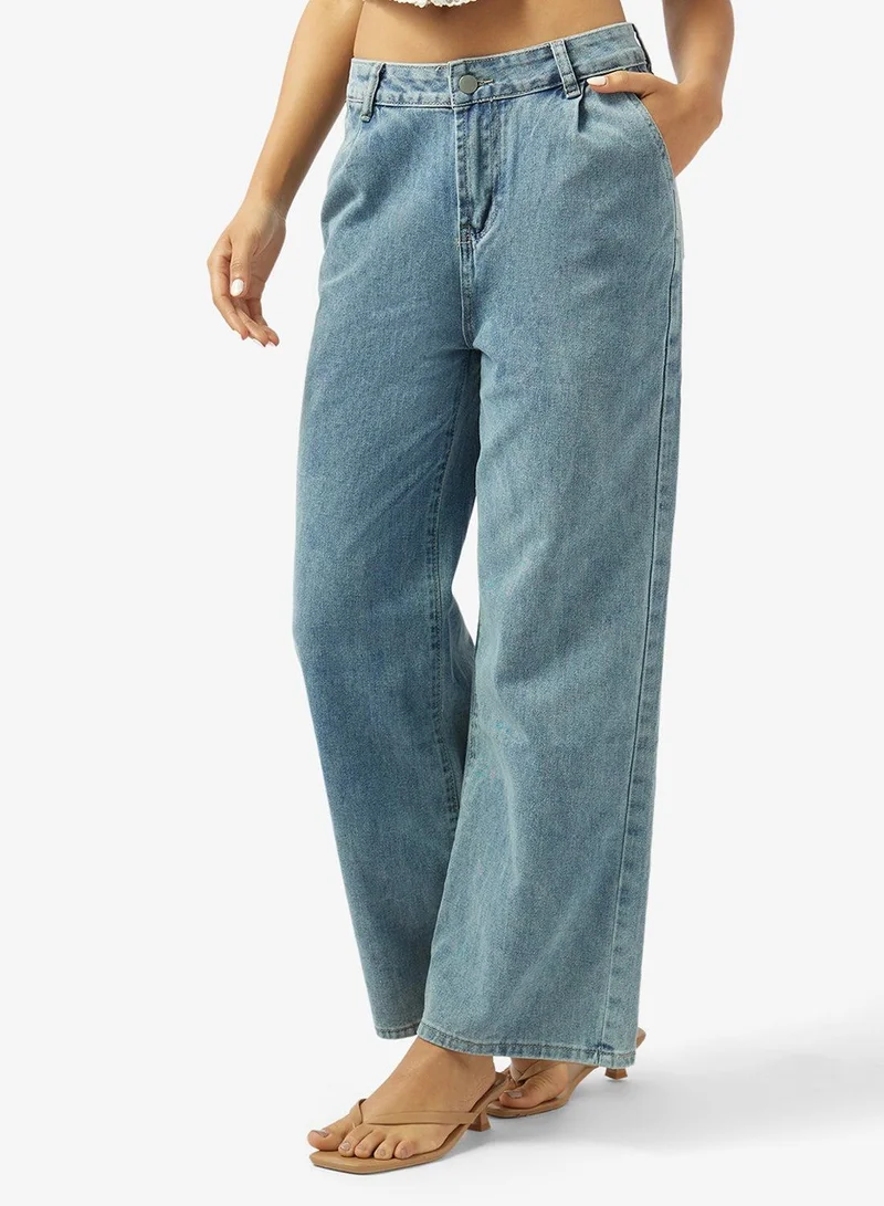 Ginger Mid Rise Straight Fit Jeans
