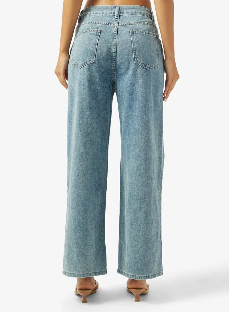 Ginger  Mid Rise Straight Fit Jeans for Women | Best Price UAE