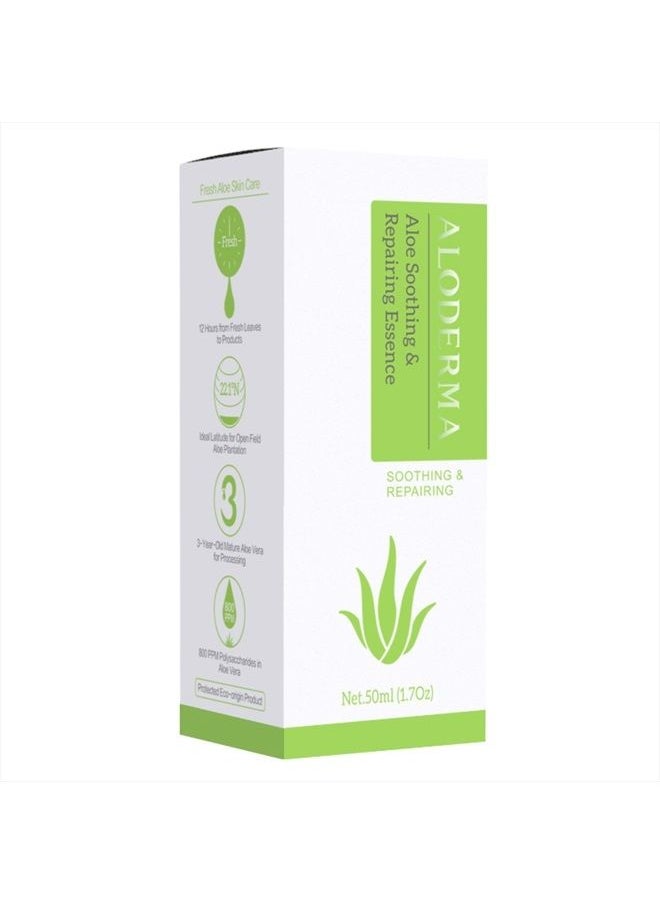 Aloderma Soothing Facial Serum with 85% Organic Aloe Vera - Calming Serum for Sensitive Skin with Natural Botanicals - Pure Aloe Vera Serum for Face - Lightweight Skin Calming & Nourishing Face Serum  - Image 3