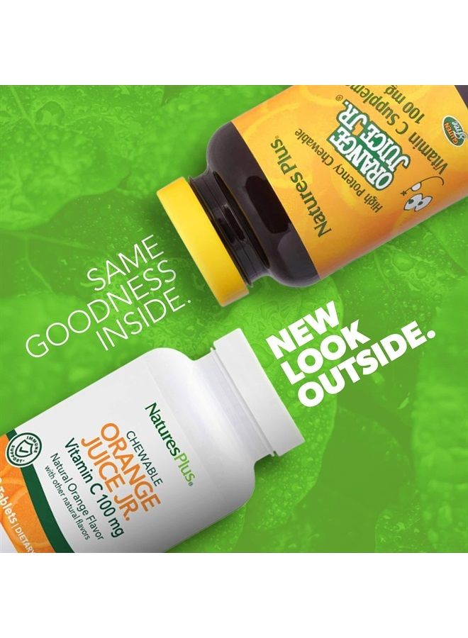 Nature's Plus فيتامين سي القابل للمضغ بنكهة عصير البرتقال - 100 ملغ - 180 قرص - Image 2