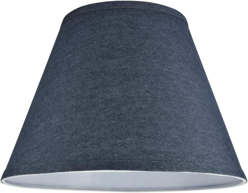 Aspen Creative 32182A Transitional Empire Shape Spider Construction Lamp Shade, Washed Blue, 7" Top x 13" Bottom x 9-1/2" Slant Height - Image 2