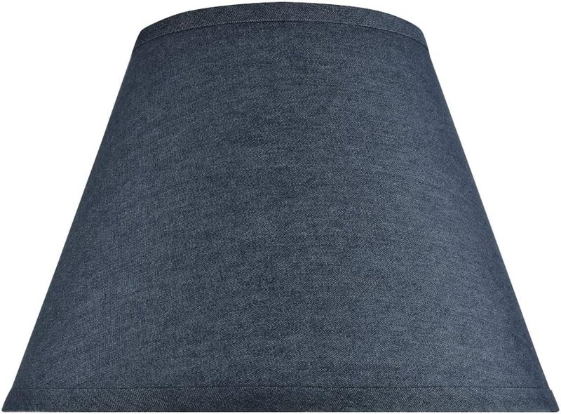 Aspen Creative 32182A Transitional Empire Shape Spider Construction Lamp Shade, Washed Blue, 7" Top x 13" Bottom x 9-1/2" Slant Height - Image 1