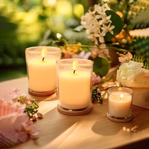 BERYSCEN Set of 20 Black Votive Candles for Halloween Pumpkin, Clear Glass Filled Unscented Soy Wax Candle for Dinner Parties, Home Decorations and DIY - Image 2