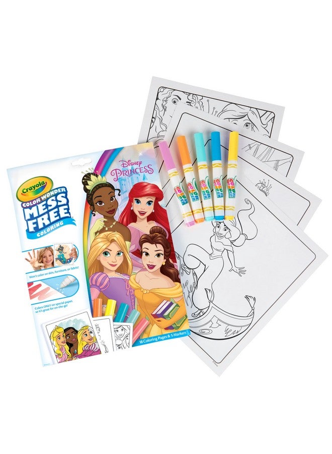 Crayola Wonder Disney Princess Pages Mess Free Coloring, Gift for Kids, Age 3, 4, 5, 6 - Image 2