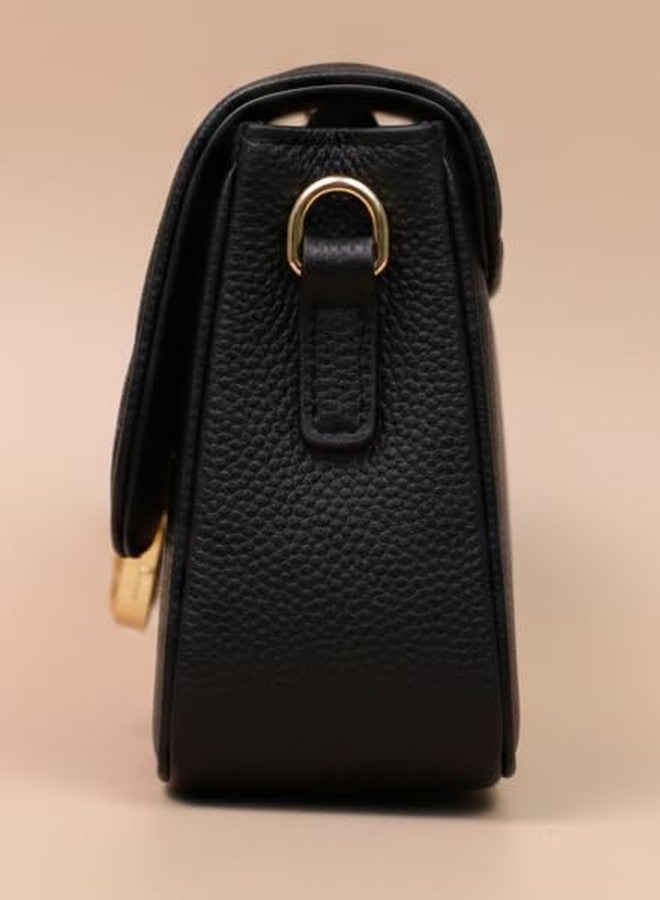 WildHorn Vegan Leather Women’s Crossbody Sling Bag | Quilted Flap Design Ladies Purse Handbag | Gift for Women (Black) - Image 5