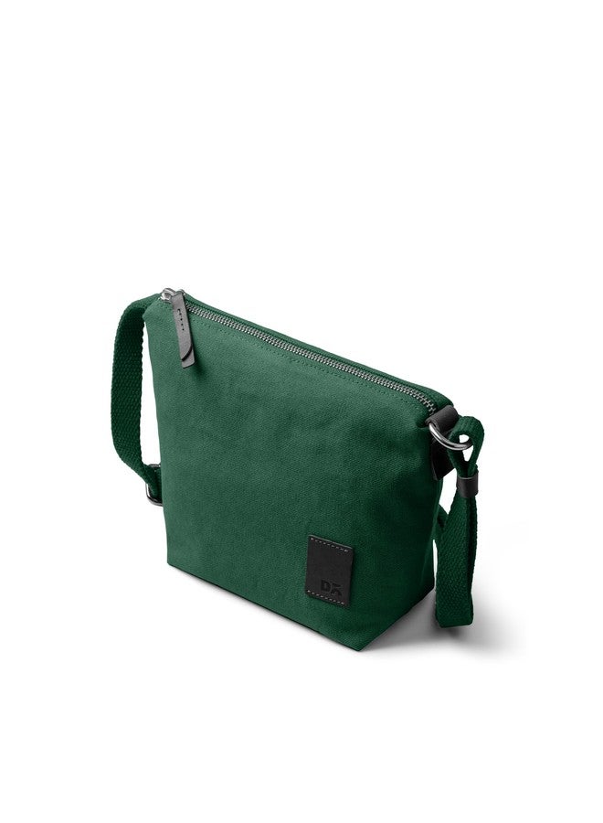 دايلي أوبجيكتز حقيبة كتف رفيعة من DailyObjects للنساء والفتيات | قماش قطني متين مع جيب داخلي | محفظة أنيقة للنساء | إغلاق بسحاب وحزام قابل للتعديل - أخضر - Image 3