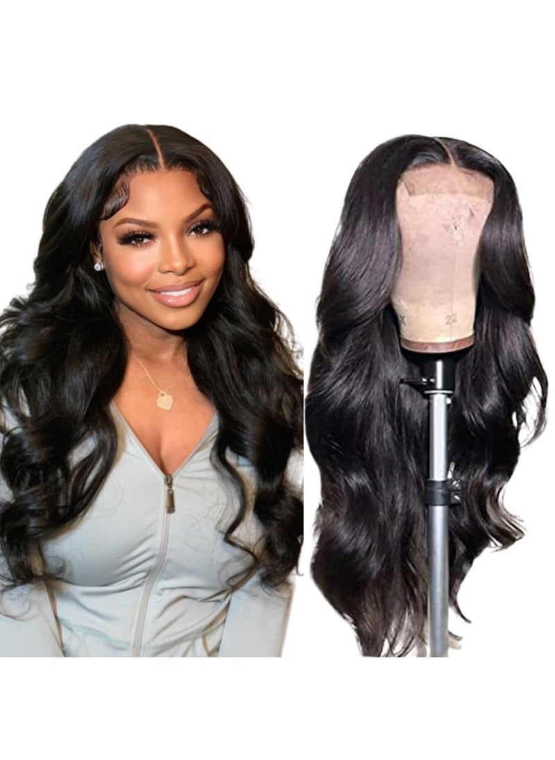 Beauhair 4x4 Lace Front Wigs Human Hair Pre Plucked with Baby Hair 150% Density 18 Inch Body Wave Brazilian Virgin Frontal Human Hair Wigs 4x4 Glueless HD Lace Closure Wig Human Hair for Women 