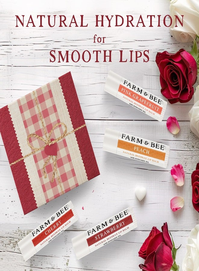 Farm & Bee Natural Lip Balm - Gifts for Wife, Husband, Boyfriend, Girlfriend, Women, Men - Organic & Natural Ingredients - Moisturizing Lip Chapstick - Great Gift Idea for Valentines Day - 0.15oz (Pack of 4) - Image 5
