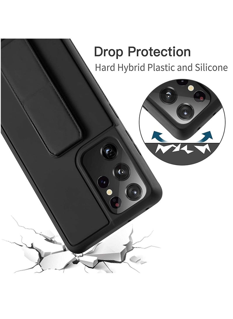 Raxoom Compatible with Samsung Galaxy S22 Plus Slim Hard Silicone Gel Rubber Premium TPU Fold-able Magnetic Kickstand - Image 5