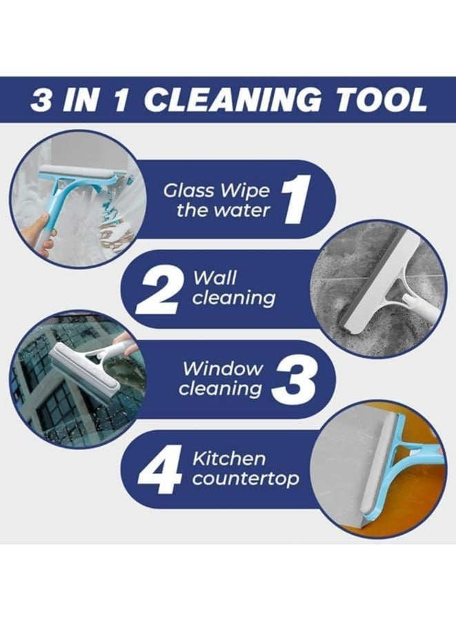 Generic 3 in 1 Window Cleaning Tool for Car Indoor Outdoor High Windows ,for Car, Home, Kitchen (Blue)  - Image 2