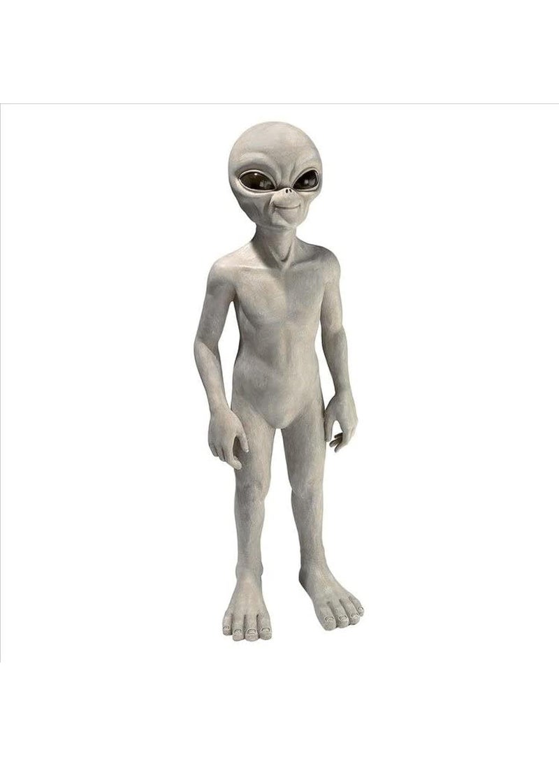 Design Toscano Design Toscano LY612299 OutofThisWorld Extra Terrestrial Alien Statue Large Gray Stone Finish 