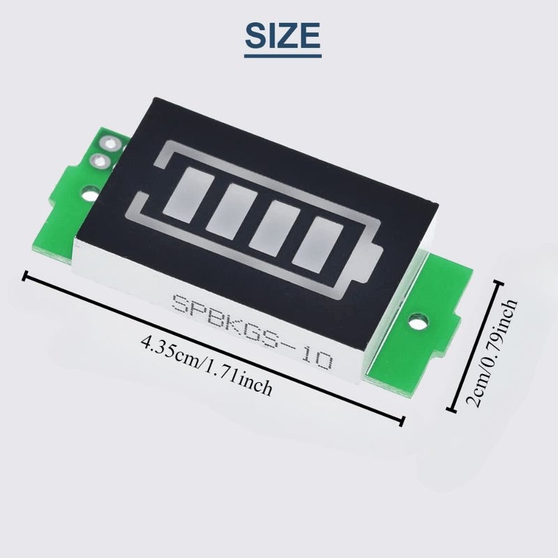 أخضر 5 قطع وحدة مؤشر سعة بطارية ليثيوم لوحة عرض 1S 2S 3S 4S 5S 6S 7S 8S لـ Esp32 Raspberry Pi - Image 2