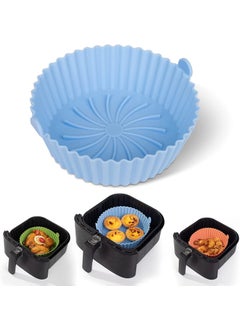 Gopinath Autolink Gopinath Autolink Air Fryer Reusable Silicone Pot 68 inch NonStick Silicone Air Fryer Liners with Ear Handles Round Air Fryer Oven Pot Food grade Silicone Heat Resistant Multi color pack of 1 