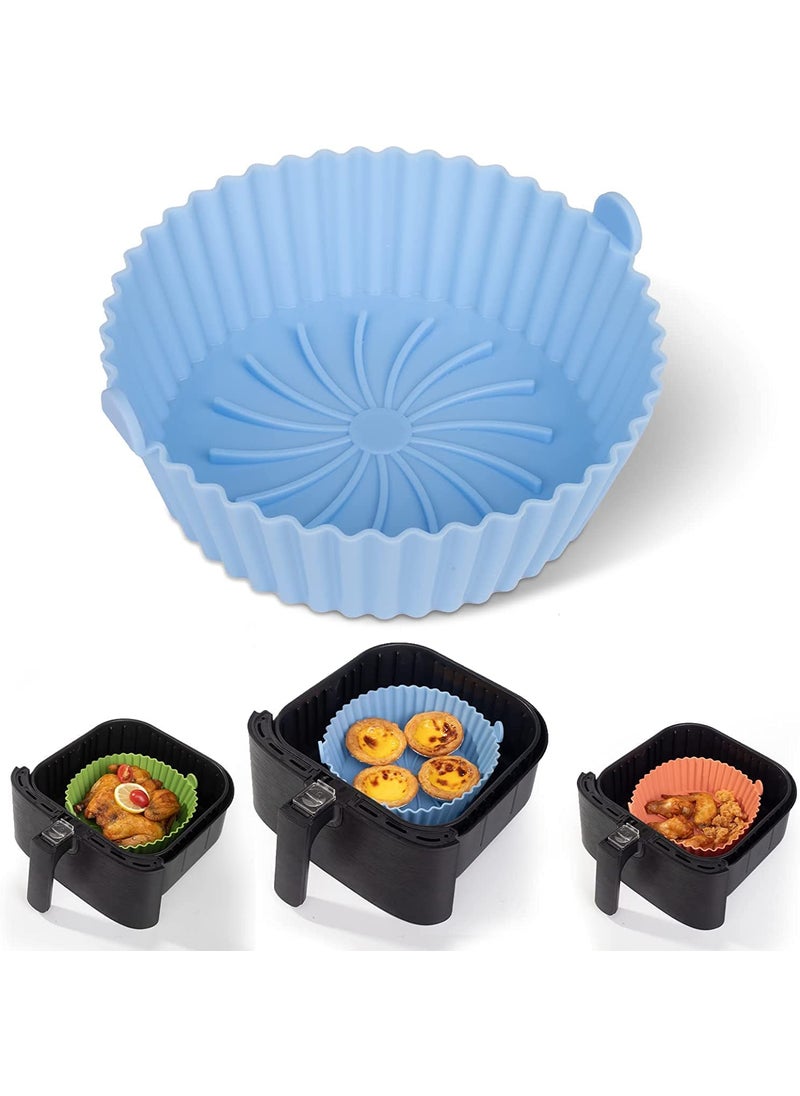 Gopinath Autolink Gopinath Autolink Air Fryer Reusable Silicone Pot 68 inch NonStick Silicone Air Fryer Liners with Ear Handles Round Air Fryer Oven Pot Food grade Silicone Heat Resistant Multi color pack of 1 
